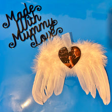 Load image into Gallery viewer, Memorial photo & Angel wings Christmas decoration