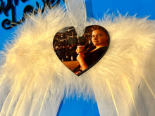 Load image into Gallery viewer, Memorial photo & Angel wings Christmas decoration