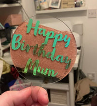 Load and play video in Gallery viewer, Happy birthday cake topper