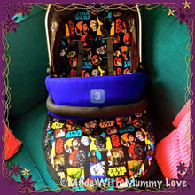 Load image into Gallery viewer, Star Wars fabric Footmuff, Star Wars fabric Liner, Pushchair Liner, Universal Footmuff, Universal Pram Liner, Buggy Footmuff, Pushchair Cove