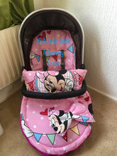 Load image into Gallery viewer, Minnie Mouse fabric Footmuff, Car Seat Footmuff & Accessories