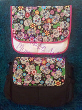 Load image into Gallery viewer, Sugar skulls fabric Footmuff, Car Seat Footmuff & Accessories