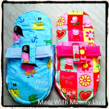 Load image into Gallery viewer, Peppa Pig/George Pig fabric Footmuff, Car Seat Footmuff & Accessories