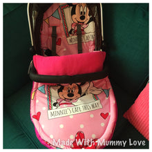 Load image into Gallery viewer, Minnie Mouse fabric Footmuff, Car Seat Footmuff & Accessories