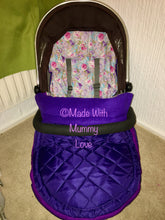 Load image into Gallery viewer, Quilted Floral Footmuff, Car Seat Footmuff & Accessories