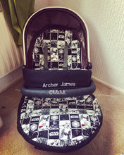 Load image into Gallery viewer, Star Wars fabric Footmuff, Star Wars fabric Liner, Pushchair Liner, Universal Footmuff, Universal Pram Liner, Buggy Footmuff, Pushchair Cove
