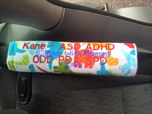 Load image into Gallery viewer, Seatbelt Cover, Medical Alert Pad, Autism, Emergency Seatbelt, Special Needs, EMS Pad, Diabetic, ADHD, Medical Condition, Emergency,