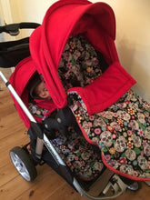 Load image into Gallery viewer, Sugar skulls fabric Footmuff, Car Seat Footmuff & Accessories