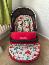 Load image into Gallery viewer, Cath Kidston mushroom fabric Footmuff, Car Seat Footmuff & Accessories