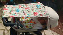 Load image into Gallery viewer, Stroller Sun Cover, Buggy Sun Cover, UV Protection, Stroller Shade, Buggy Shade, Shade Sails, Baby Gift, Sun Shade, Sun Protection, Hood
