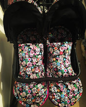 Load image into Gallery viewer, Sugar skulls fabric Footmuff, Car Seat Footmuff & Accessories