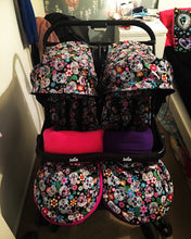 Load image into Gallery viewer, Sugar skulls fabric Footmuff, Car Seat Footmuff & Accessories