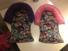 Load image into Gallery viewer, Sugar skulls fabric Footmuff, Car Seat Footmuff & Accessories