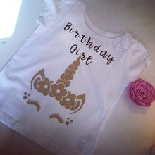 Load image into Gallery viewer, Unicorn Birthday TShirt