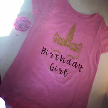 Load image into Gallery viewer, Unicorn Birthday TShirt