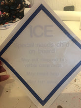 Load image into Gallery viewer, ICE car decal, special needs decal, accident decal, autism decal