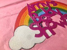 Load image into Gallery viewer, baby shower personalised glitter cake topper - baby shower cake topper