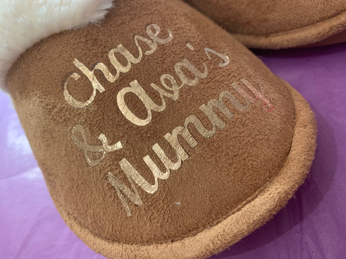Personalised Mother’s Day slippers, Mother’s Day slippers, mum slipper ...