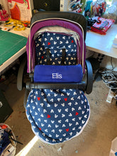 Load image into Gallery viewer, Mickey Mouse fabric buggy footmuff, Mickey footmuff, Mickey buggy, baby shower gift, baby gift, new baby present, buggy footmuff