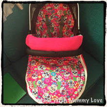 Load image into Gallery viewer, Sugar skulls fabric Footmuff, Car Seat Footmuff & Accessories