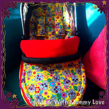 Load image into Gallery viewer, Sugar skulls fabric Footmuff, Car Seat Footmuff & Accessories