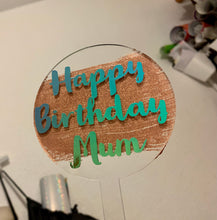 Load image into Gallery viewer, Happy birthday cake topper