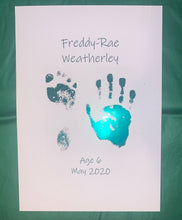Load image into Gallery viewer, Single Child Foil Hand & Footprint Print