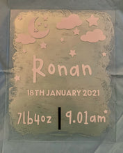 Load image into Gallery viewer, Birth detail plaque