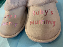 Load image into Gallery viewer, Personalised Mother’s Day slippers, Mother’s Day slippers, mum slippers