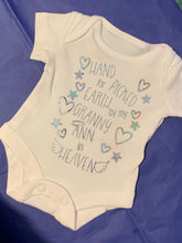 Load image into Gallery viewer, “Hand Picked For Earth by…” baby grow