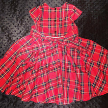 Load image into Gallery viewer, Christmas Tartan Tea party dress - TPD - girls dress - Christmas dress - Party dress