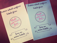 Load image into Gallery viewer, Iron on school labels