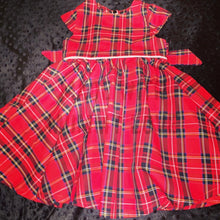 Load image into Gallery viewer, Christmas Tartan Tea party dress - TPD - girls dress - Christmas dress - Party dress