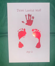 Load image into Gallery viewer, Single Child Foil Hand & Footprint Print