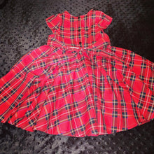 Load image into Gallery viewer, Christmas Tartan Tea party dress - TPD - girls dress - Christmas dress - Party dress