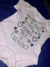 Load image into Gallery viewer, “Hand Picked For Earth by…” baby grow