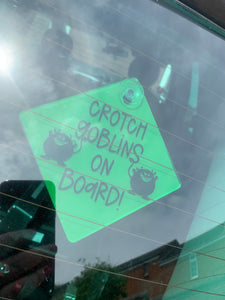Crotch Goblin On Board Car Hanger