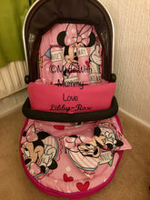 Load image into Gallery viewer, Minnie Mouse fabric Footmuff, Car Seat Footmuff &amp; Accessories
