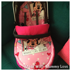 Minnie Mouse fabric Footmuff, Car Seat Footmuff & Accessories