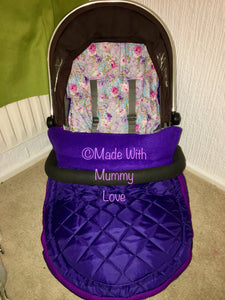 Quilted Floral Footmuff, Car Seat Footmuff & Accessories