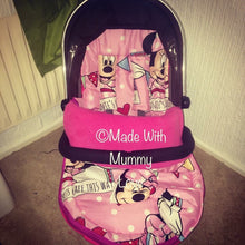 Load image into Gallery viewer, Minnie Mouse fabric Footmuff, Car Seat Footmuff &amp; Accessories
