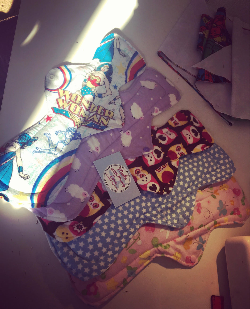Menstrual Pads, Cloth Pad Set, Reusable Pads, Reusable Cloth Pads, CSP, WSP, Sanitary Pads, Cloth Pads, Mamacloth, Mama cloth