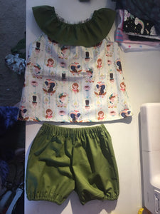 Girls top & shorts set, girls cuff shorts, girls breeze top, summer shorts, girls shorts, girls outfit, girls summer short set