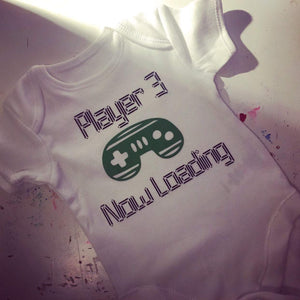 "Player 3 Now Loading" Baby Grow