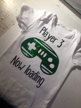 Load image into Gallery viewer, &quot;Player 3 Now Loading&quot; Baby Grow

