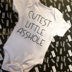 "Cutest Little Asshole" baby grow