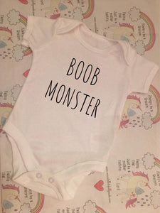 "Boob Monster" baby grow
