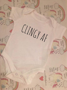 "Clingy AF" baby grow