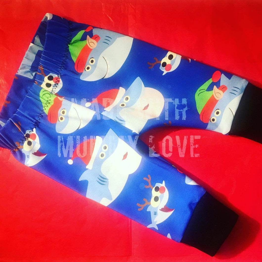 Baby shark leggings, christmas baby shark leggings, trousers, pjs -girl and boy, baby clothes