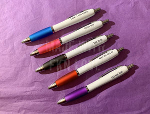 Sale Offensive pens, funny pens, rude pens, office pens, workplace pens, present, gift, funny gift, offensive gift